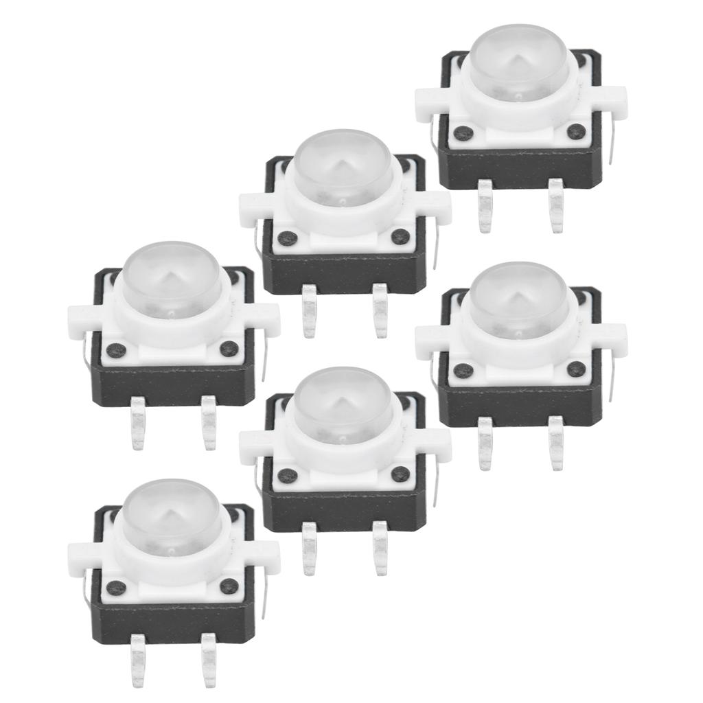 20PCS 12x12x7.3mm Tactile Push Button Switch LED Momentary Tactile Push Button SwitchWhite