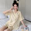 Leopard Print Women's Summer Short-Sleeve Cotton Pajama Set