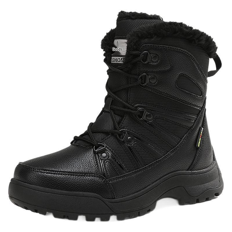 Women's Winter Mountaineering Boots - Warm, Thickened, Plus Velvet Snow Shoes for Outdoor Use.