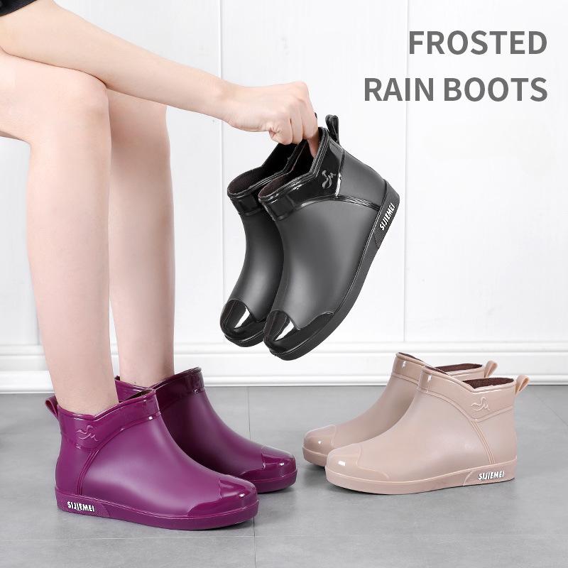 

Женские, взрослые, водонепроницаемые и нескользящие короткие резиновые сапоги 36