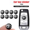 2026 New For Toyota 10/20PCS 14MM Auto Key Remote Fob 3D Aluminum Decals For Toyota GR Sport Gazoo Racing Yaris 86 Corolla Hilux