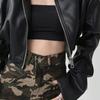 2025 Neues Leder für Damen Kurz Herbst High-End für Motorrad-Design Lederjacke