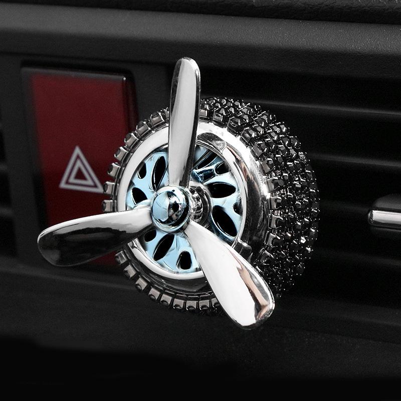Creative Diamond Rotatable Air Force Car Perfume Solid Air Outlet Vent Clip Decoration Auto Conditioner Air Freshener Accessorie