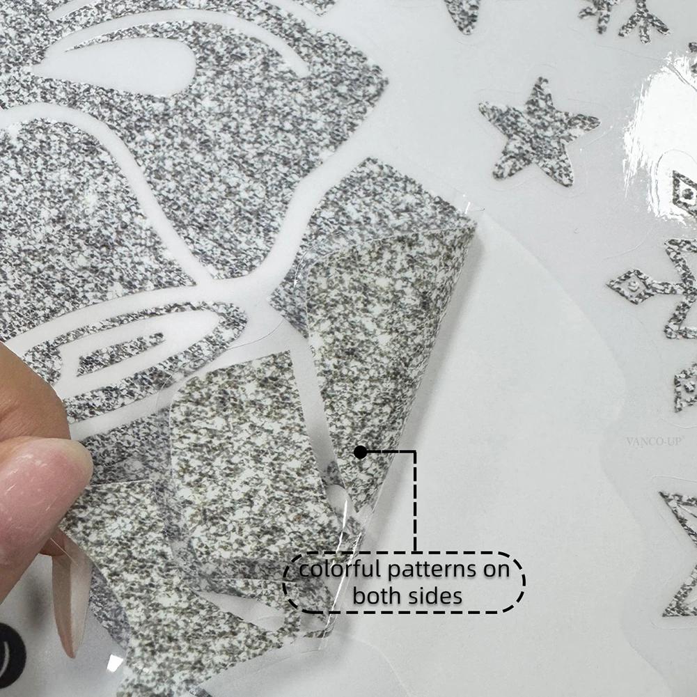 Festive Aesthetic Christmas Stickers Window Holiday Stickers Christmas Tree Window Sticker Golden Electrostatic Adhesion