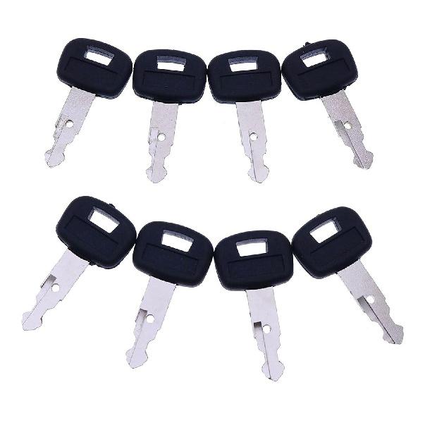 JEENDA (8) Ignition Keys RC411-53933 459A RC461-53930 for Kubota Mini Excavator Backhoe Skid Steer Track Loader KX121-3 KX161-3 KX41-3 KX71-3 KX91-3