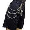 Punk Metall Spinnennetz Skelett Anhänger Hüftkette Mehrlagige Jeanskette Hip-Hop Hosenkette Bekleidungszubehör Geschenke