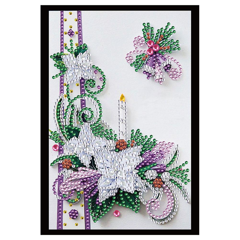 

Christmas Diamond Painting Book Partial Special Shaped Diary Book Embroidery 50 Pages Resin Handmade Jewelry Kids Students Craft