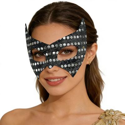 Fashion Side Butterfly Masquerade Mask Half Face Sequin Mardi Gras Mask Decorations Mask Eye Mask Party Use