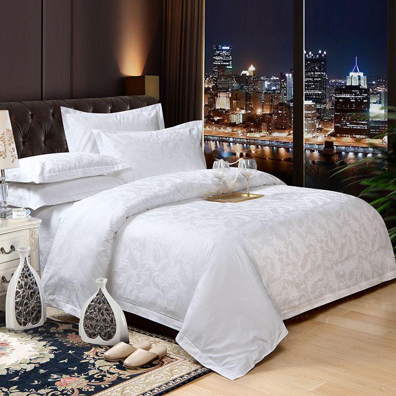 G5Z60 Pure Cotton Hotel Bedding Set - 3 or 4 Pieces (Duvet Cover, Bed Sheet, Fitted Sheet)