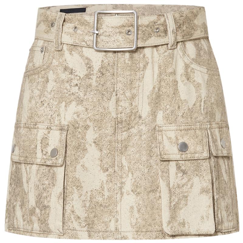 MO&Co. Women's Dual-Tone Camouflage Low-Waist Cotton Short Skirt