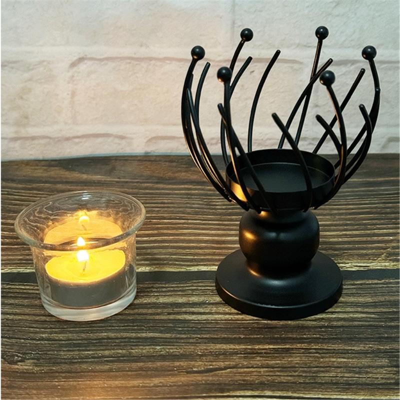 Wrought Iron Wedding Table Candlestick Decorations Home Candlelights Dinner Metal Candle Holder