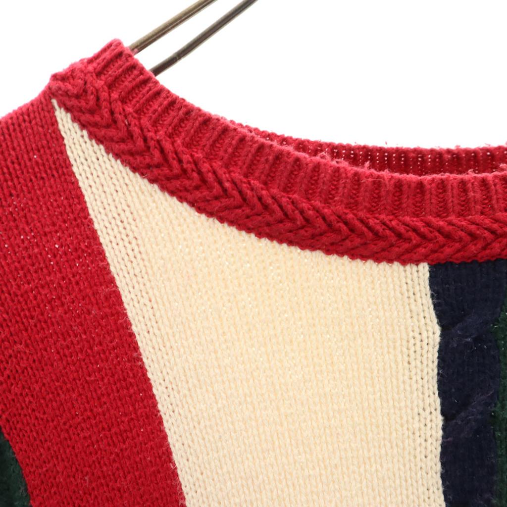 NAUTICA 90s Old Striped Pattern Long sleeve knit L Men's Used