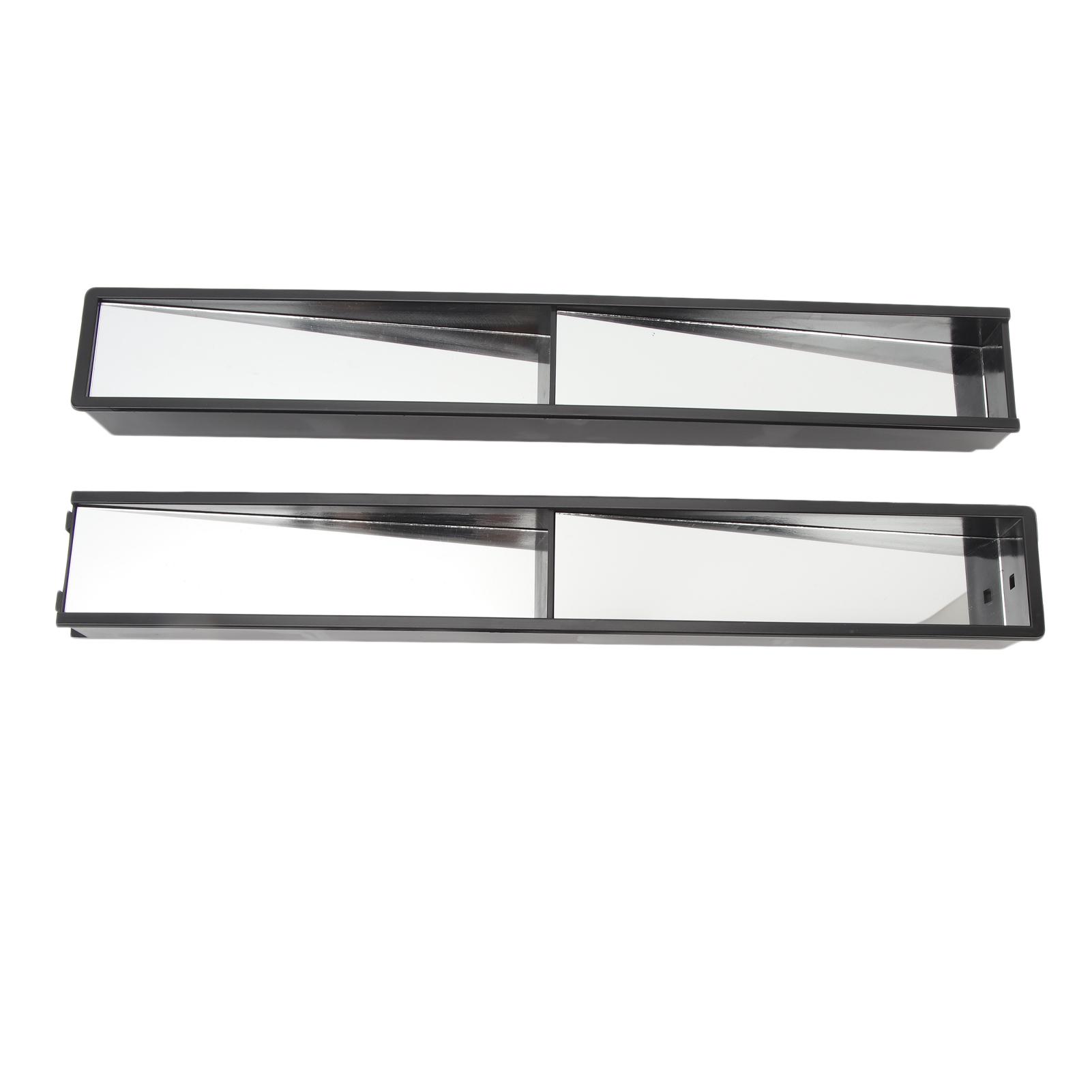 

1 Pair Golf Cart Rearview Mirror Adjustable Wide Angle HD Clear Shockproof 440mm Length Black Shell for Club Cars ATV