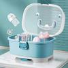 Handheld Baby Bottle & Tableware Storage Box with Dustproof Drying Rack