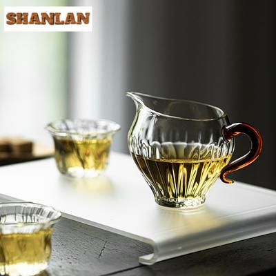 260ml High Temperature Resistant Glass Tea Pitcher Tea Divider Cha Hai Dispenser Justice Cup Fair Mug Chinese Tea Set Supplies
