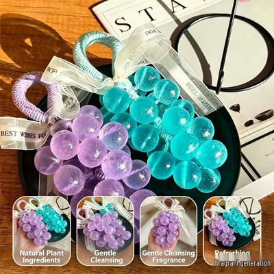 Crystal Grape Aromatherapy Soap Bar - Transparent Decorative Souvenir for Bathroom