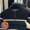 Dad's Warm Winter Knit: Mink Velvet Zipper Sweater, Plus Velvet for Middle-Aged & Elderly Men