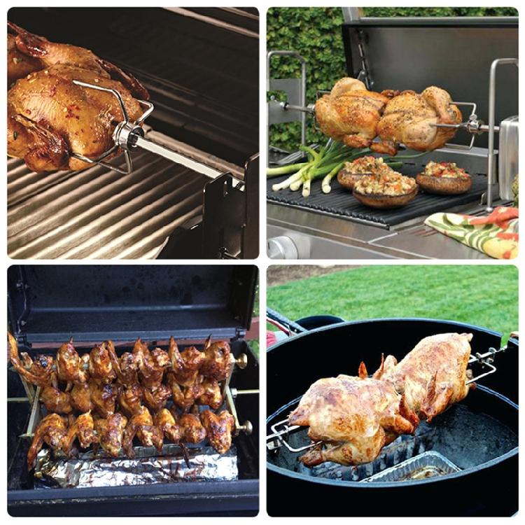 BBQ Rotisserie Kit Grill Rotisserie Set For Grilling Hot Dog Chicken Steak