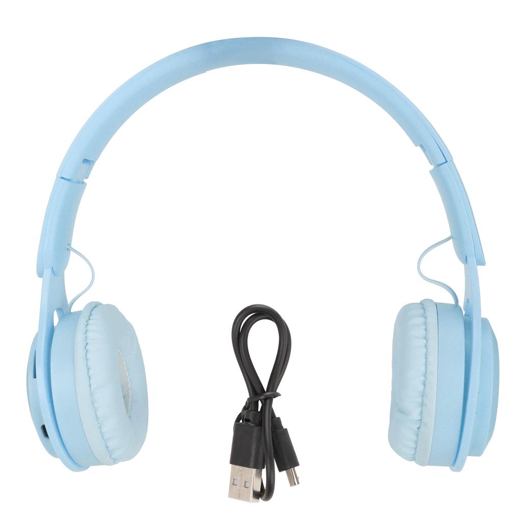 Y08 Kids Headphone Macaron Stylish Stereo Sound Foldable Plug In Card Bluetooth Over Ear Headphones