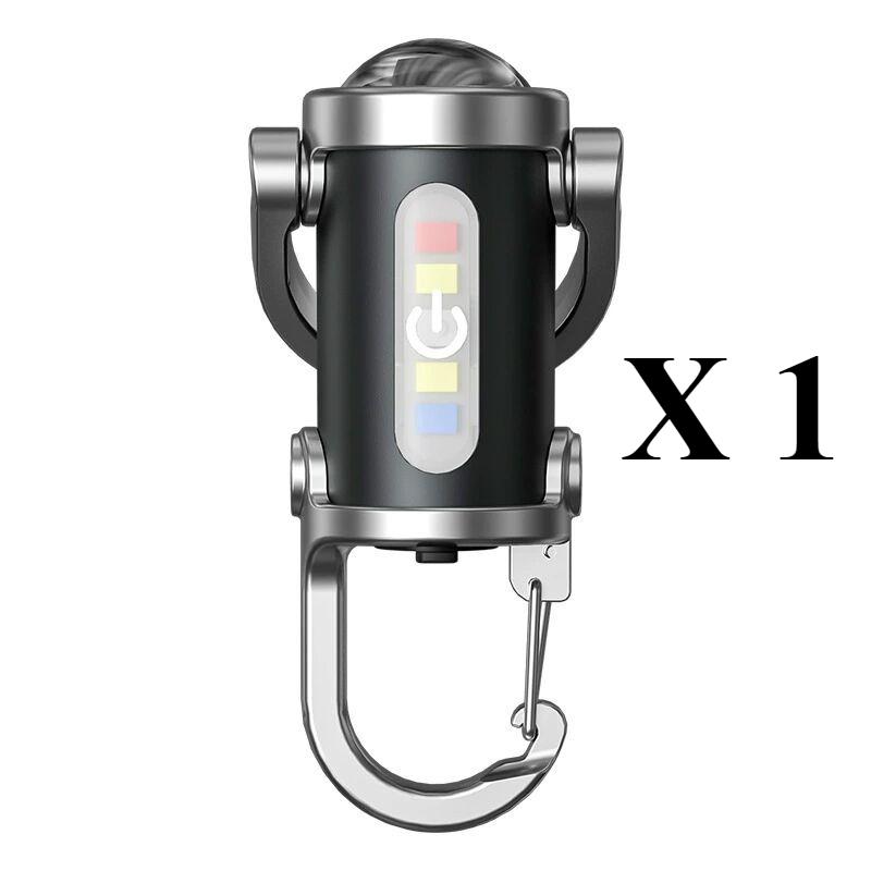 LED Portable Keychain Mini Flashlight Multifunctional Floodlight with Hook Suitable for Hiking, Reading, Fishing, Camping, and Emergency Use