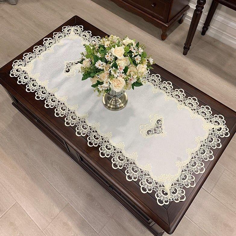 Table Cloth Lace Retro French Style Decorate Fashion Design Anti-dirty Popular Home Textile Rectangle Living Room Daily Simple