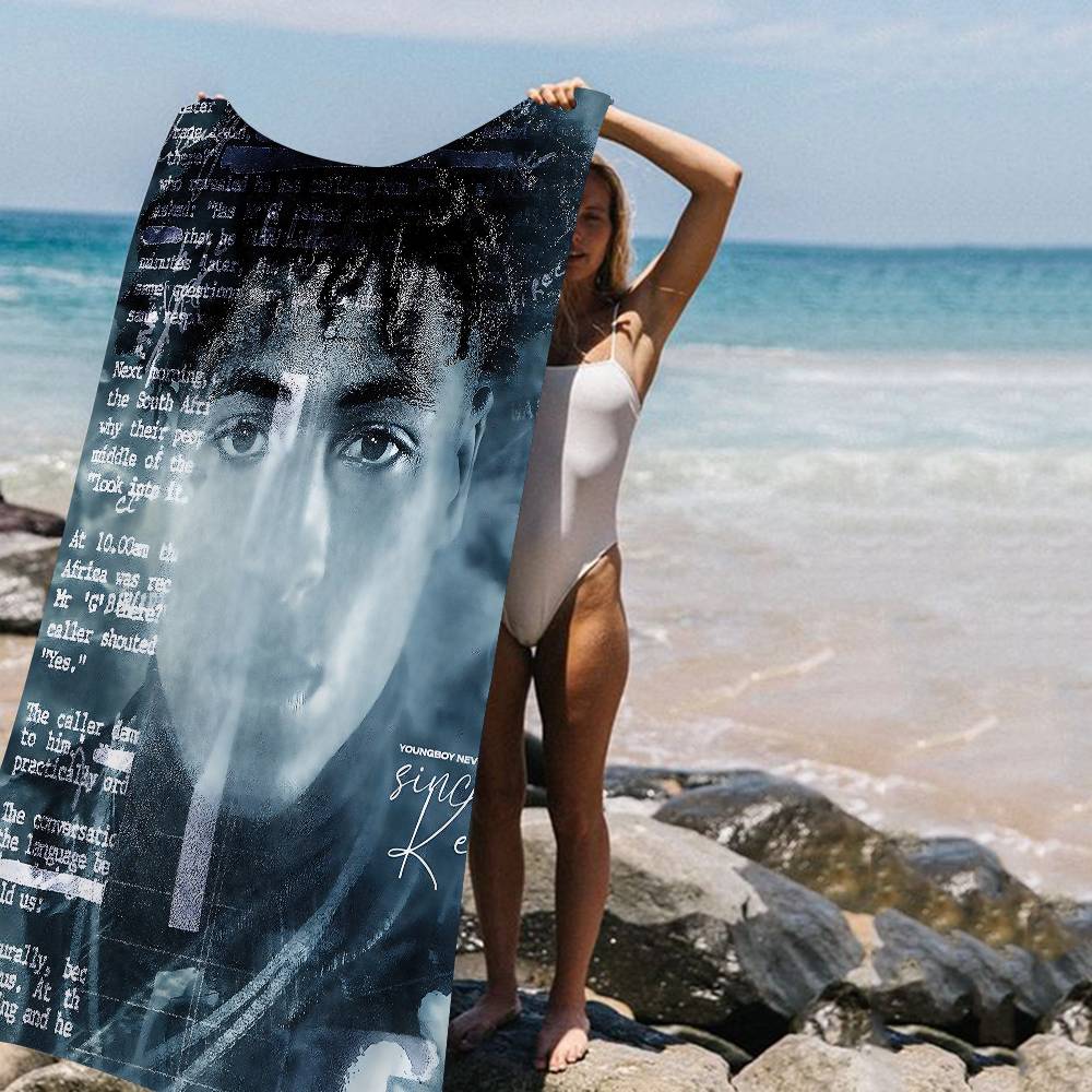 Singer YoungBoy Never Broke Again Microfiber Blanket Quick Drying Beach Towels Oversized Printing Super Absorbent Pool Towel