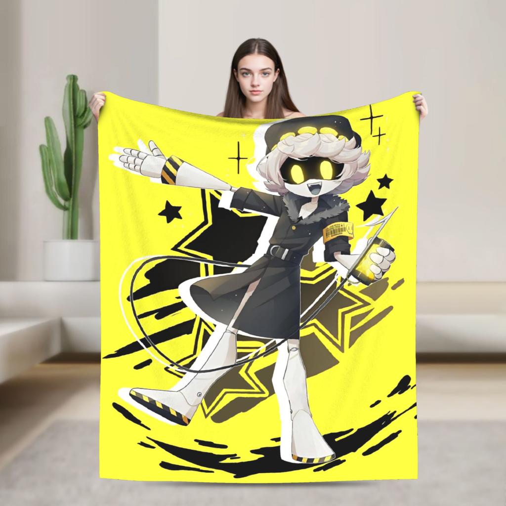 Murder Drones  Blanket Uzi Doorman Wool Funny Breathable Throw Blanket for Bedspread  Winter