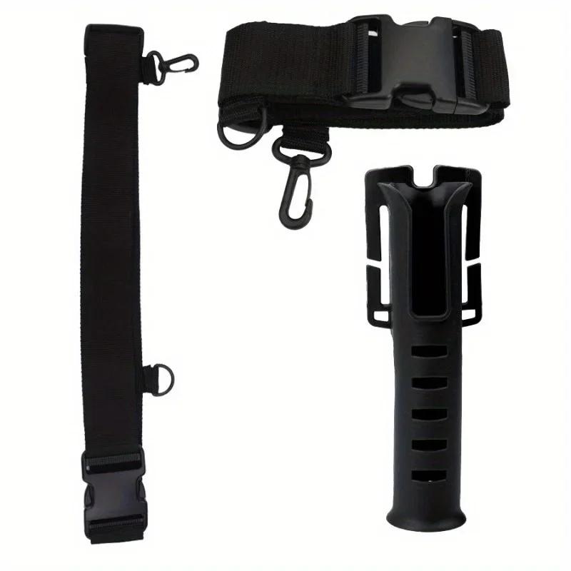 1PC Adjustable Fishing Belt with Fishing Rod Holder - Comfortable and Durable for Hands-free Outdoor Fishing.