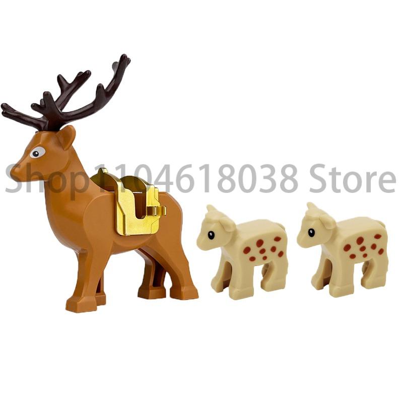 City Animal Zoo Farm MOC Building Block Pig Chicken Sheep Crocodiles Panda Dolphin Elephant Gorilla Fruit Eagle Bricks Toys A31