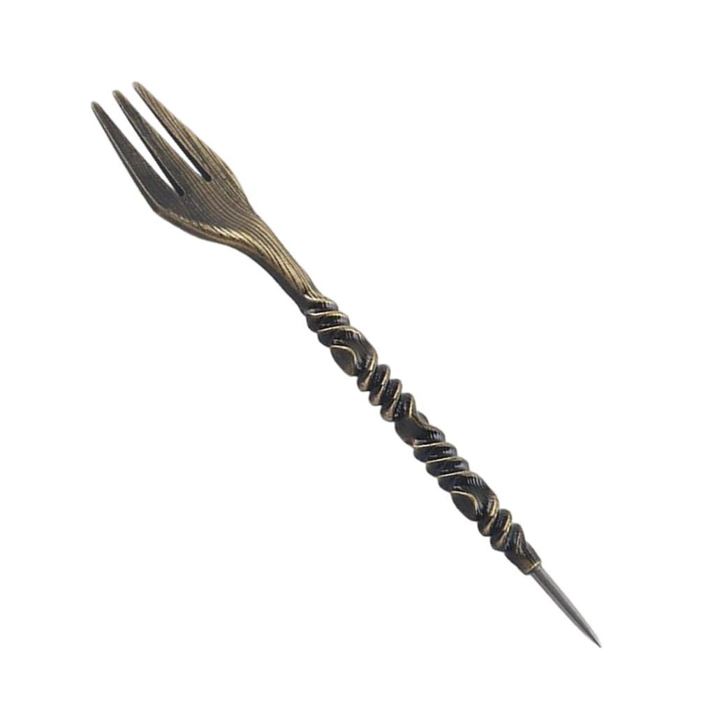 dreamhouse2019 Multipurpose Metal Fork with Protective Cover Foil Puncher Retro