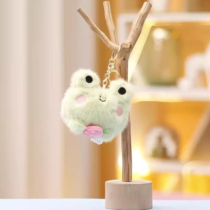 Panda Keychain Rabbit Cute Cartoon Girl Backpack Decorative Pendant Doll Plush