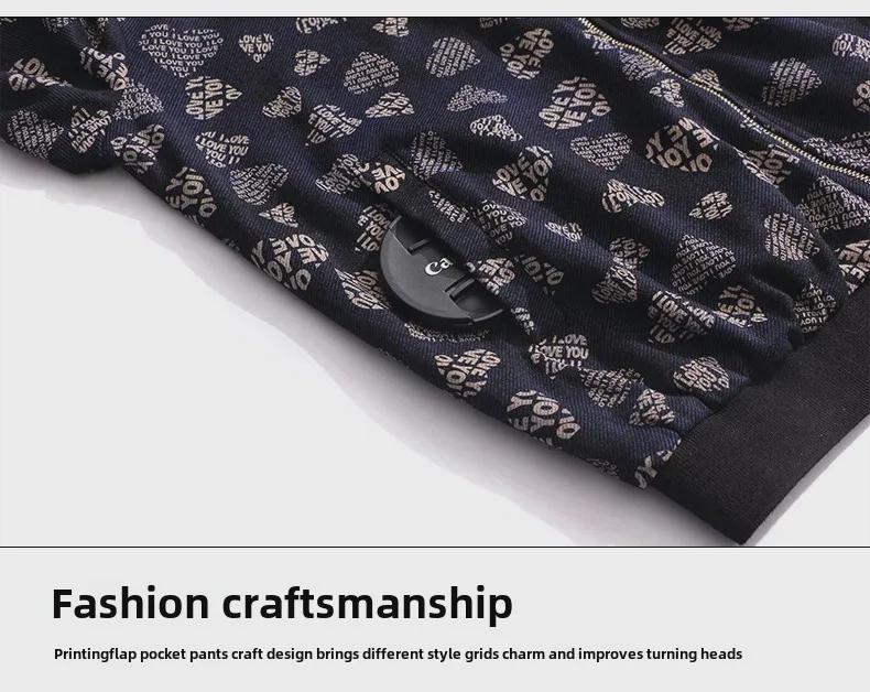 Women's Korean Style Zipper Print Cardigan - Spring/Autumn Long Sleeve Stand-up Collar Jacket