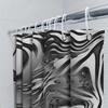Luxurious Modern Black And White Abstract Shower Curtain Bathroom Decor With Rod Set For Hotel Style Bathrooms (W180Cm X H245Cm)