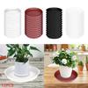 Beweglicher Blumentopf-Untersetzer Rund Kunststoff Pflanzenschale Robuster Pflanzentopf Wasserauffangschale für Innen- und Außenpflanzen