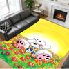 Diddl Print Crystal Velvet Plush Rug Anti?Slip Wear?Resistant Floor Carpet For Indoor Household Home Decoration