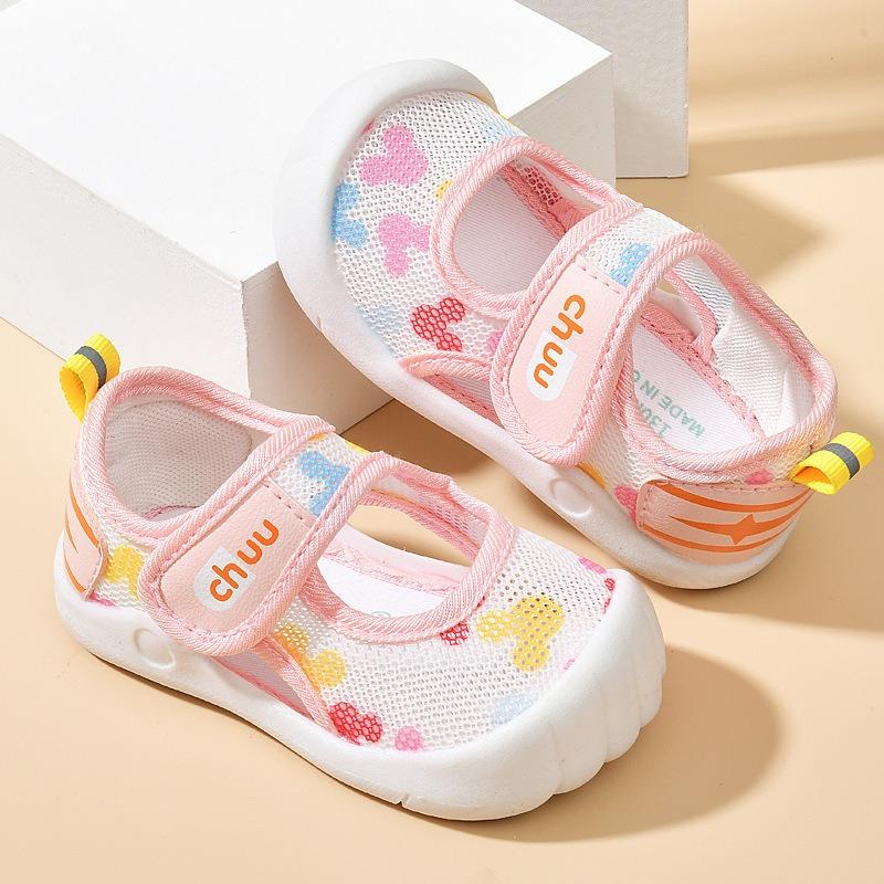 Boys' baby sandals, summer learning-to-walk shoes, 0–1/2 years old infant anti-slip soft sole mesh shoes, girls' baby shoes