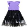 98001 Kids Girls Lily Lovebraids Print Round Neck Mesh Dress