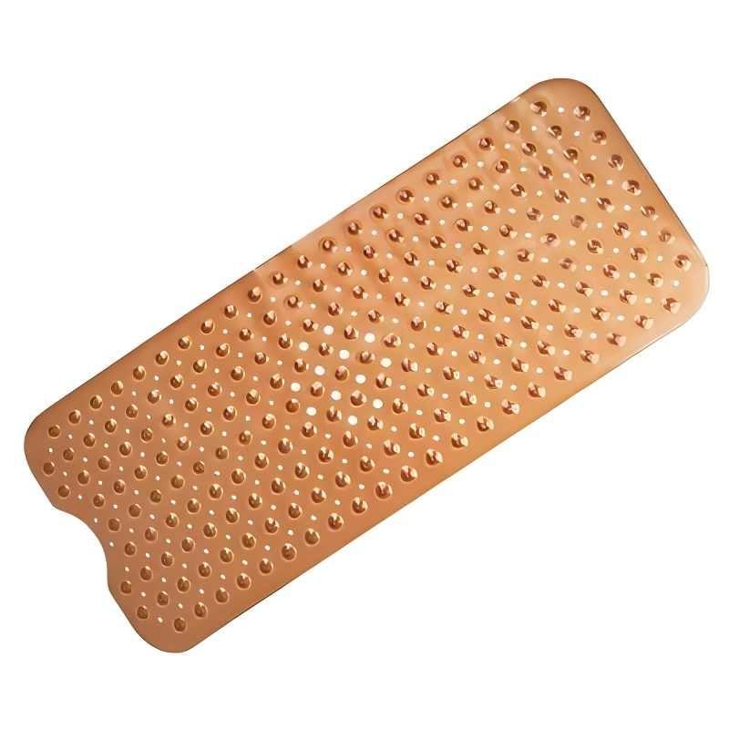 

Pvc Ecofriendly Bath Mat With Bubbles And Drainage Holes For Home Shower Use Transparent Brown