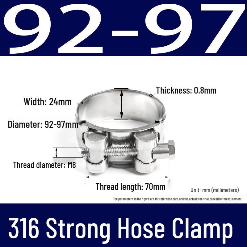 316 Stainless Steel European-Style Thickened Single Head Hose Clamp