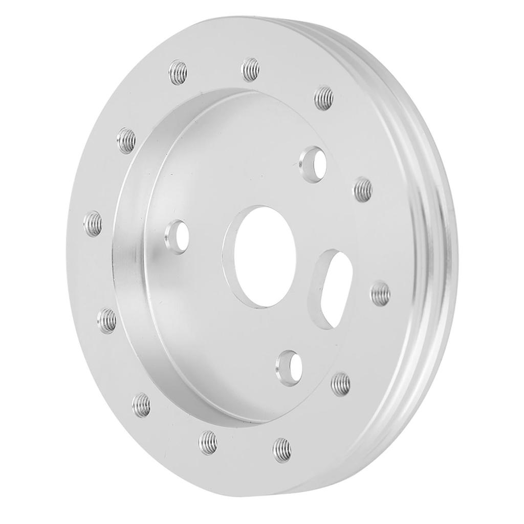 Universal Steering Wheel to Grant 3 Hole 0.5in Hub Spacer Pad for 6 Hole Adapter(Silver)