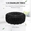 A71Z 4PCS Metal 2.2 Beadlock Wheel Rim Tires Set For 1/10 RC Crawler Car Traxxas TRX4 TRX6 Axial SCX10 RR10 Parts