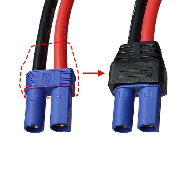 EC5 to XT90 Cable XT90 Male to EC5 Female Connectors Power Cable for Efficient Battery Charging in FPV Models 35cm
