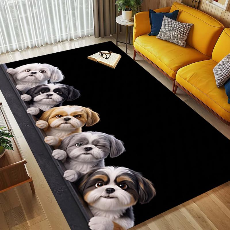 Dogs Living Room Nonslip Area Rug Soft Carpet For Bedroom Game Playroom Sofa Office Home Decor Doormat Christmas Gift C929761