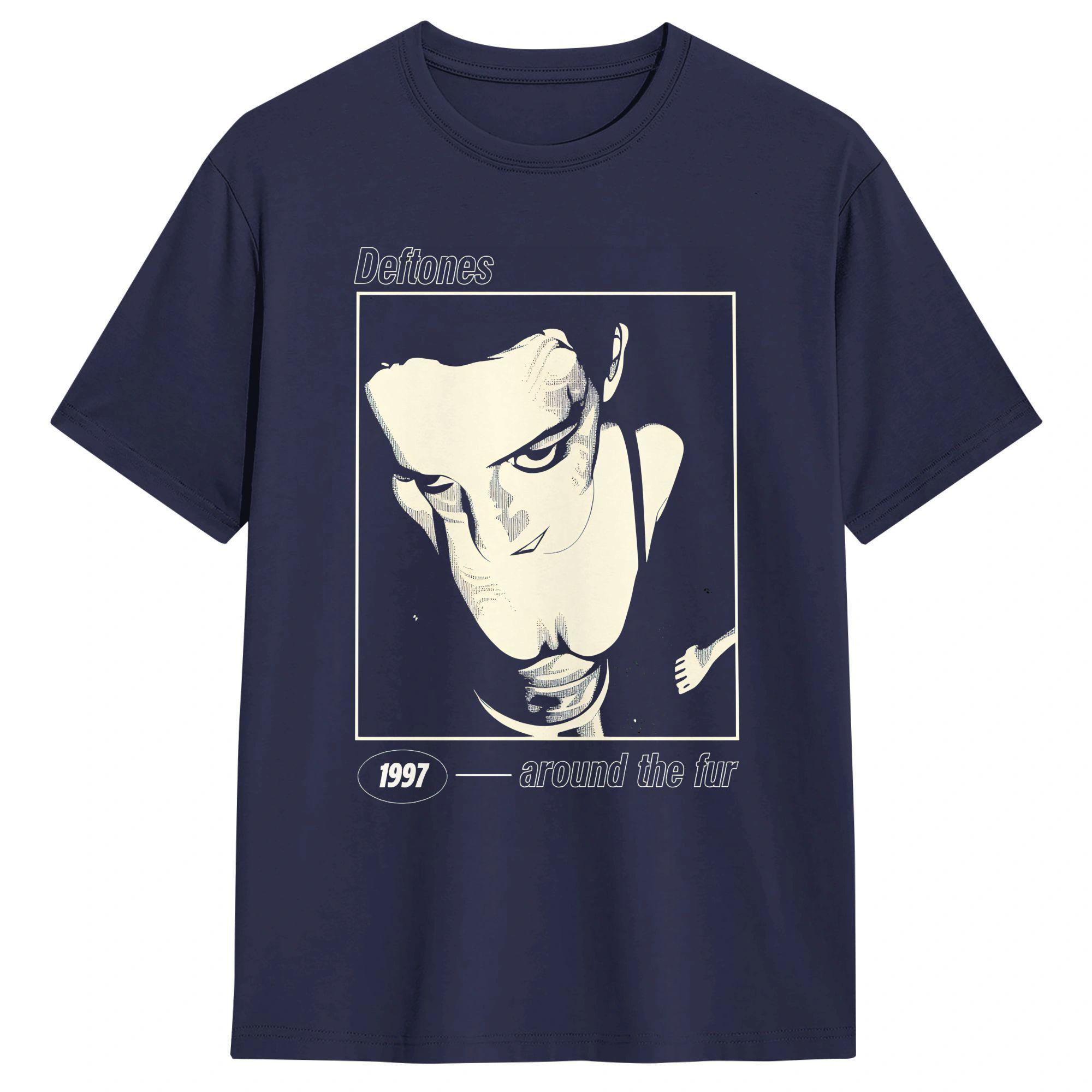 

Deftones 1997 Around The Fur Sand TShirts for Men Novelty Pure Cotton Tees Crewneck Short Sleeve T Shirts Gift Idea Clothing 4XL