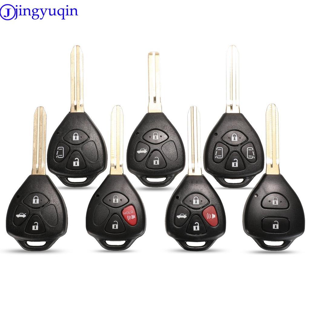 Jingyuqin 10p 4B Remote Car Key Shell Case Cover Fob Replacement For Toyota Camry Avalon Corolla Matrix RAV4 Venza Yaris 3+1