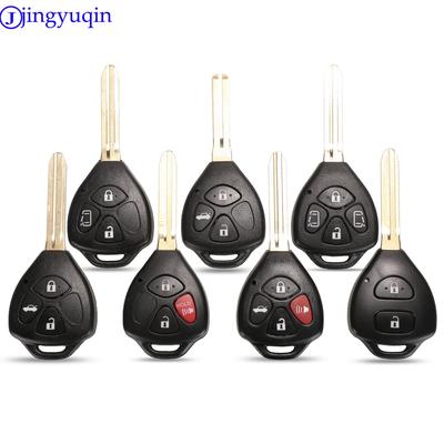 Jingyuqin 10p 4B Dálkový obal klíče od auta Kryt Fob Náhrada pro Toyota Camry Avalon Corolla Matrix RAV4 Venza Yaris 3+1