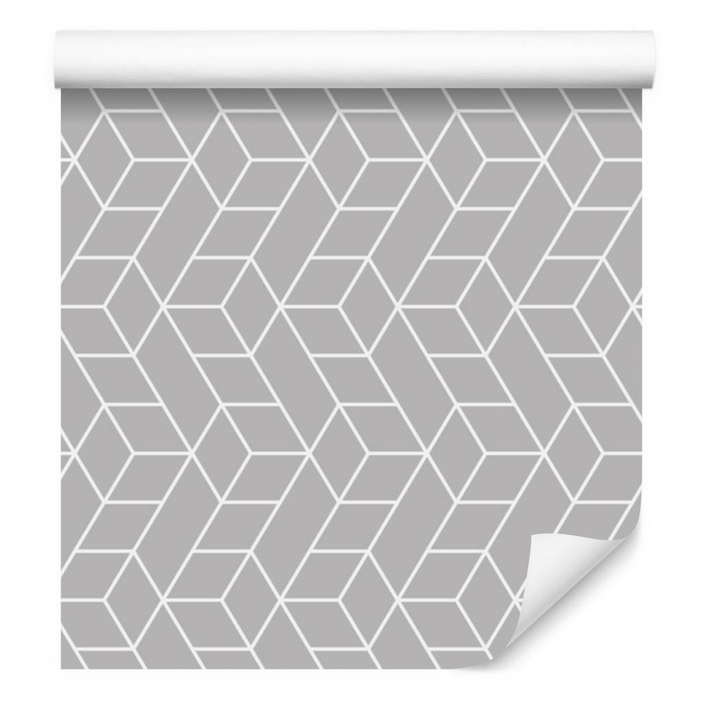 Geometric Pattern and Cubes Wallpaper for Living Room and Bedroom 50x1000
