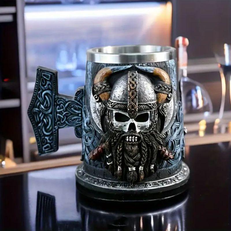 

Personalized stainless steel trendy mug, cool engraving, large-capacity bar beer mug for men, birthday gift