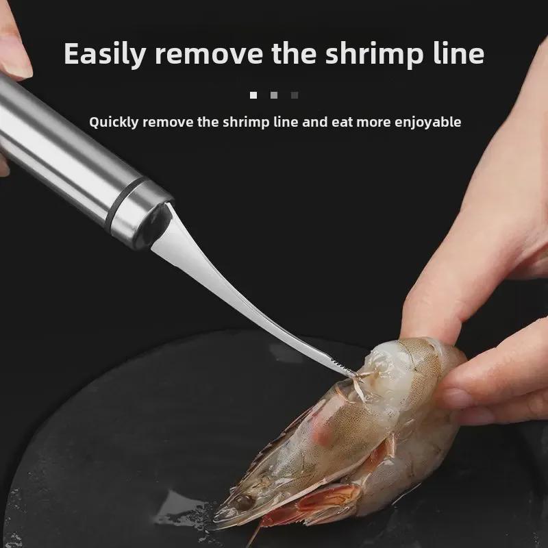 Stainless Steel Shrimp Peeler and Cleaner for Easy Shell Removal and Deveining