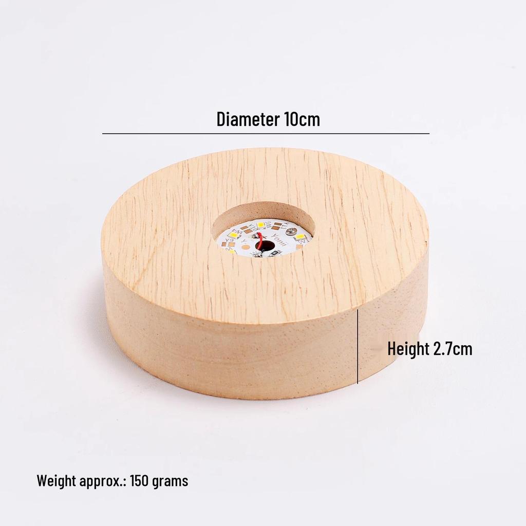 Luksusowa Podkładka Drewniana z Podświetleniem na Kieliszki do Wina i Koktajle